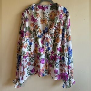 SO Floral Blouse - Pink, Purple, Blue, Green